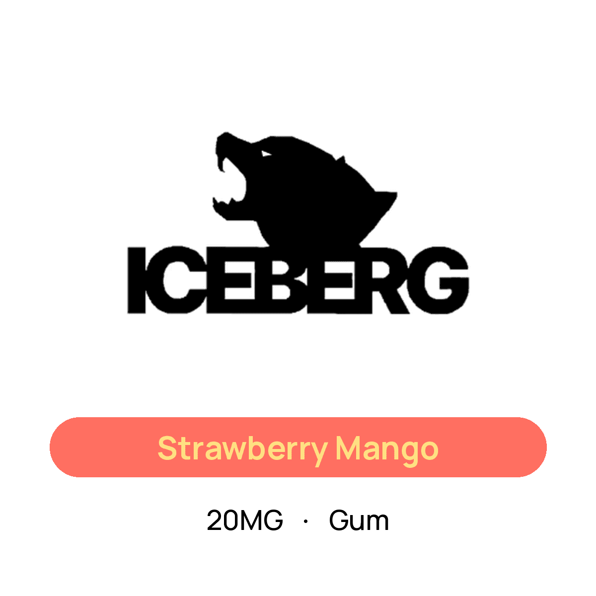 Iceberg Strawberry Mango — 20MG Gum