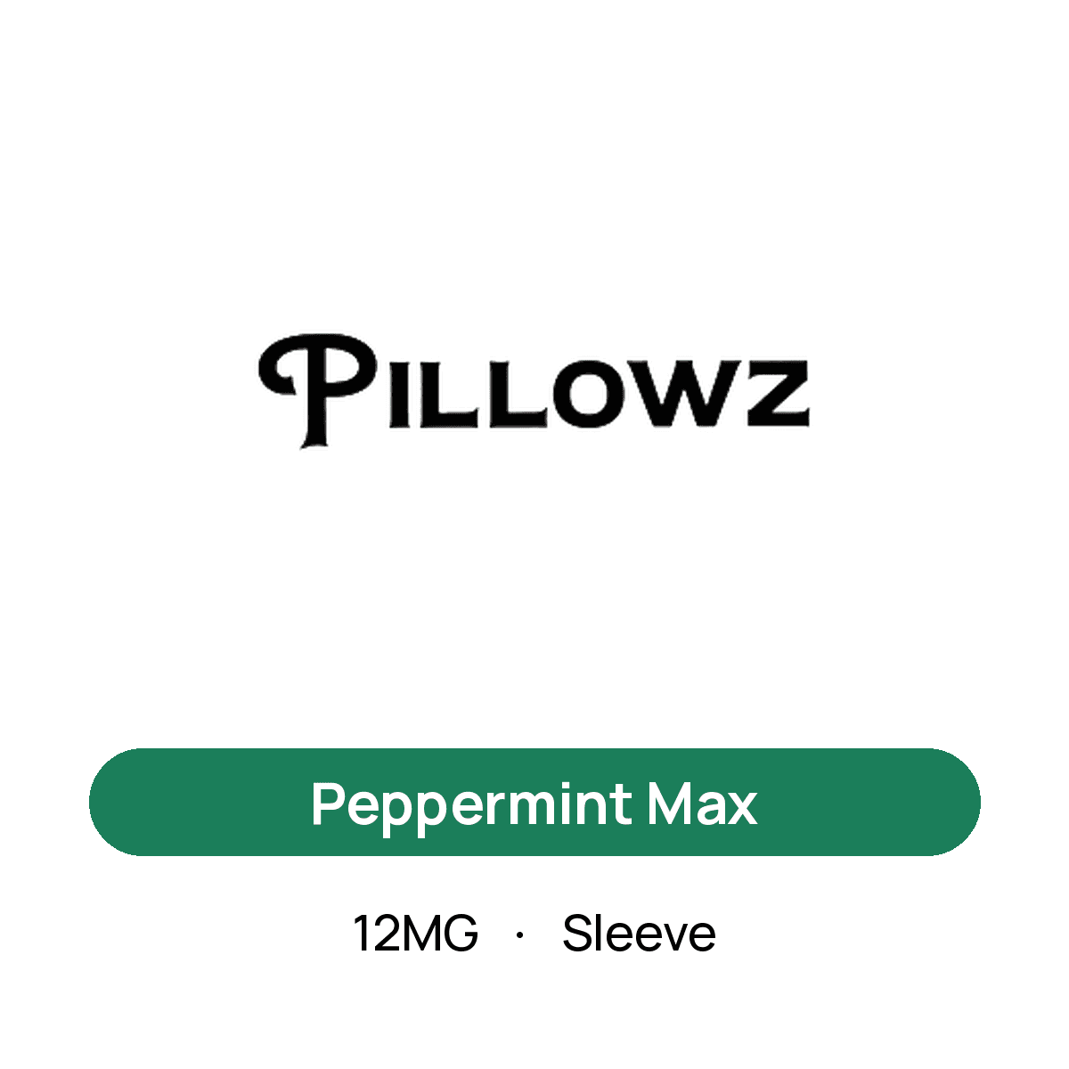 Pillowz Peppermint Max — 12MG Sleeve