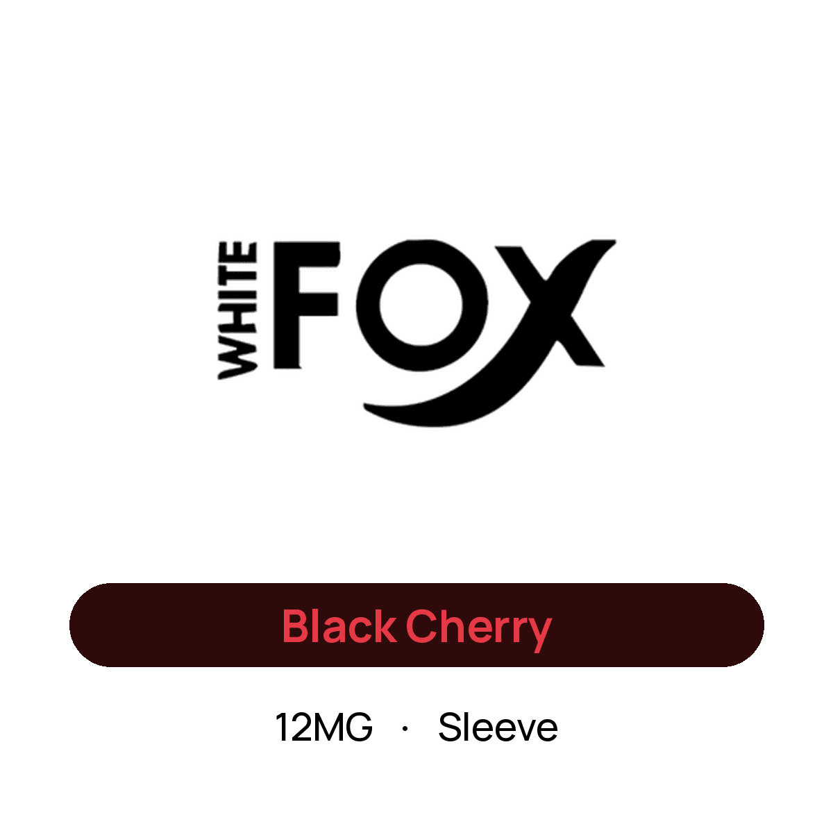 White Fox Black Cherry — 12MG Sleeve