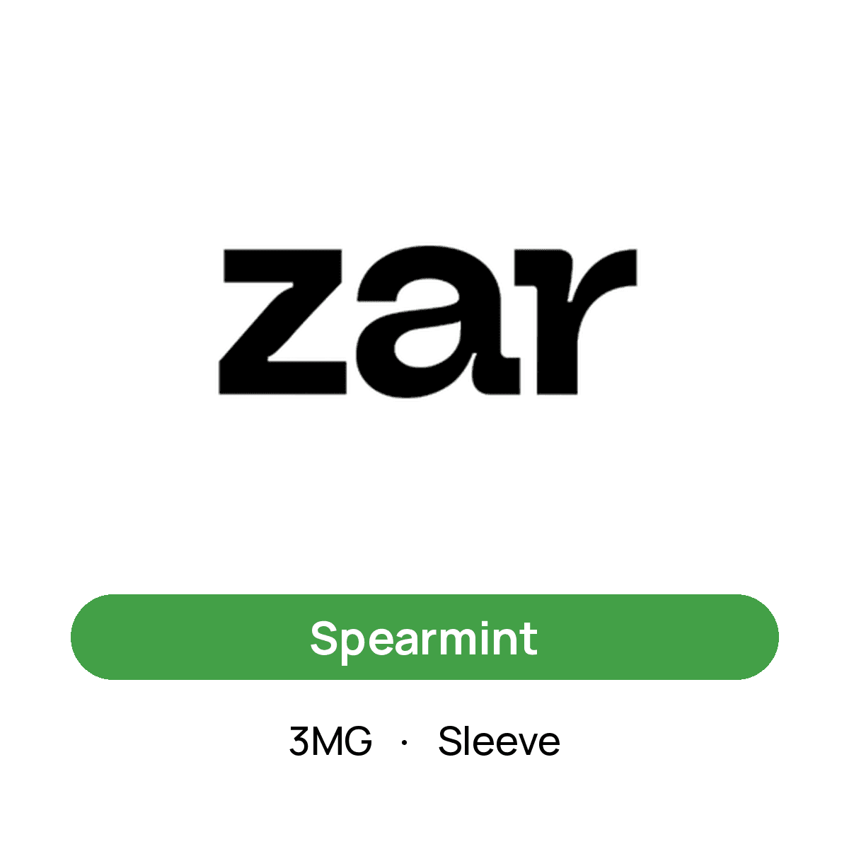 Zar Spearmint — 3MG Sleeve