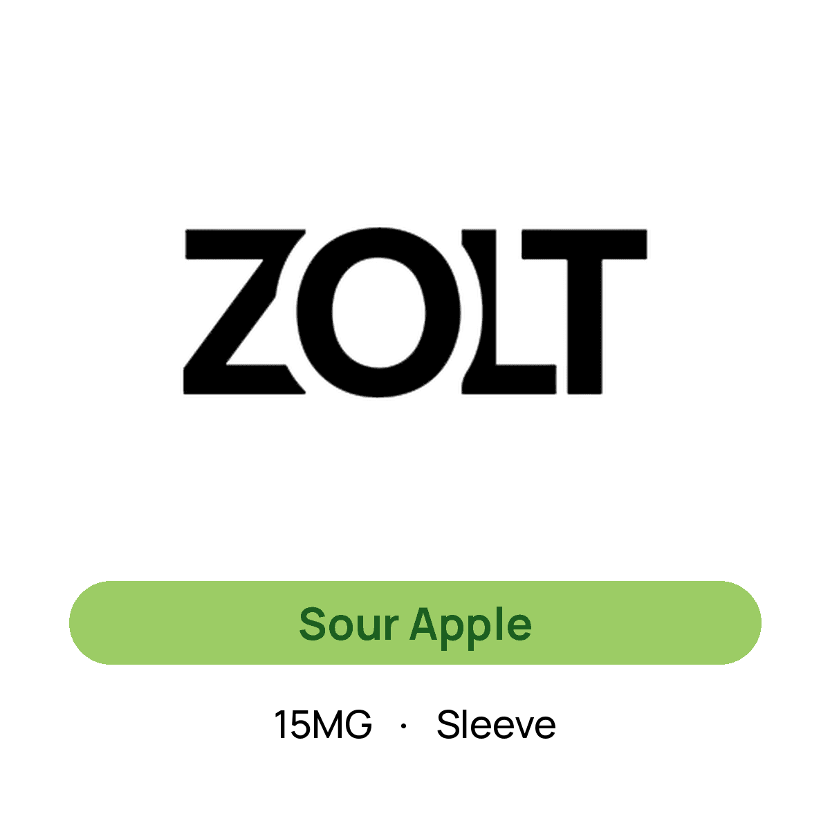 Zolt Sour Apple — 15MG Sleeve